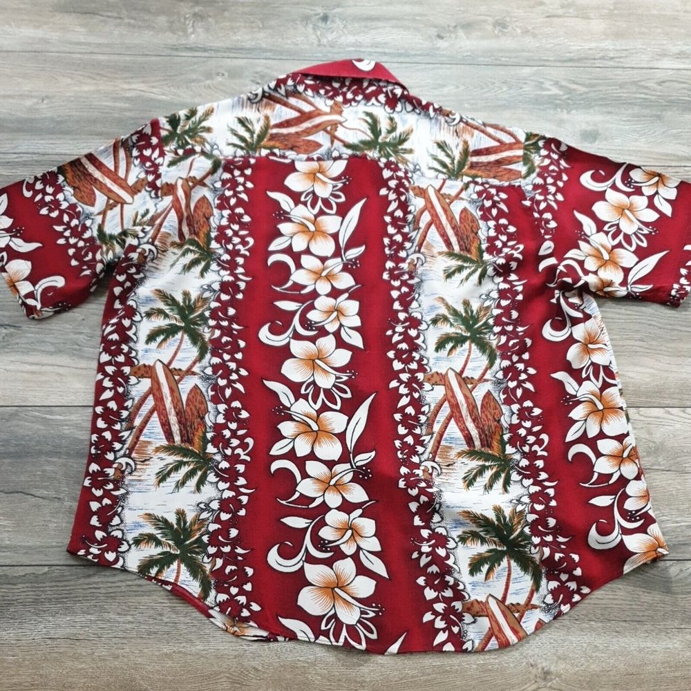 Untied Mens Large Short Sleeve Hawaiian Shirt Casual Vacation Pool Beach Party - Picture 7 of 9